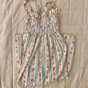 Floral Striped Kids Dress